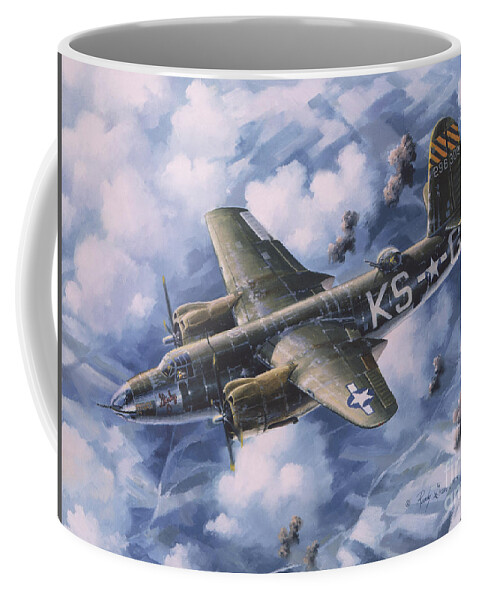 Aviation Coffee Mug featuring the painting Last Flight of the SHIRLEY D by Randy Green