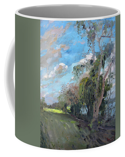 Niagara River Coffee Mug featuring the painting Late Afternoon by Niagara River by Ylli Haruni