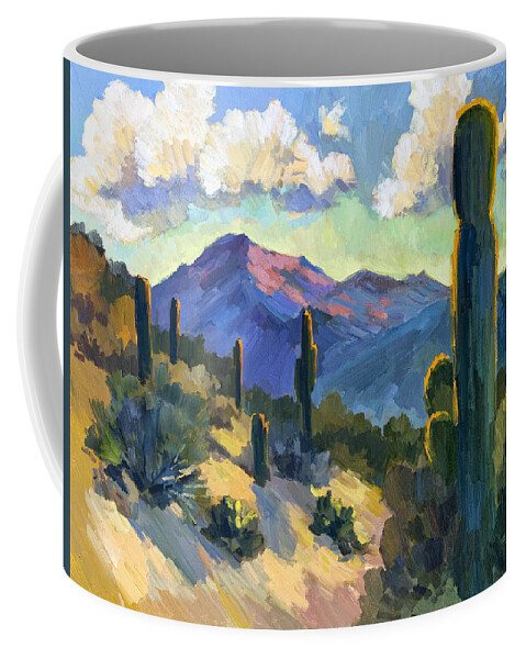 Late Afternoon Coffee Mug featuring the painting Late Afternoon Tucson by Diane McClary