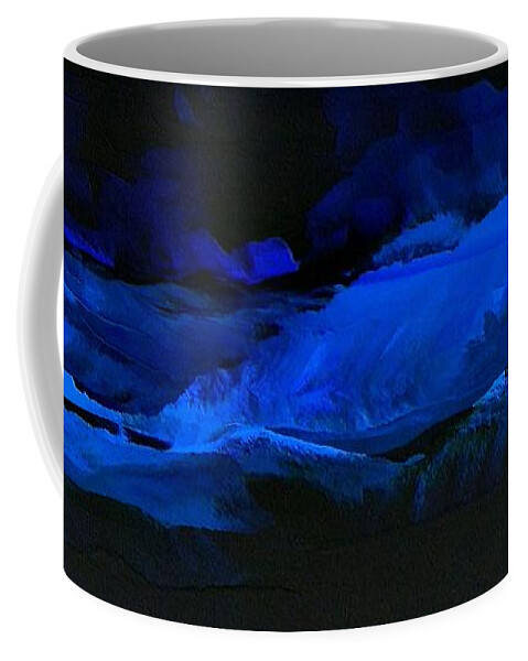 Night Coffee Mug featuring the painting Late Night High Tide by Linda Bailey
