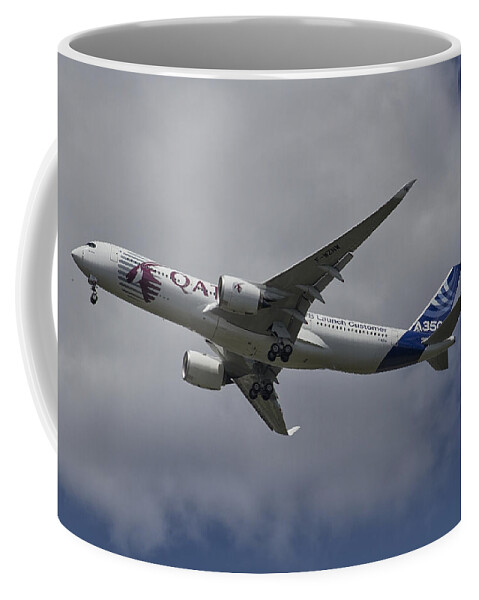 Transportation Coffee Mug featuring the photograph Launching Airbus A350 by Shirley Mitchell