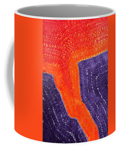 Lava Coffee Mug featuring the painting Lava Flow original painting by Sol Luckman