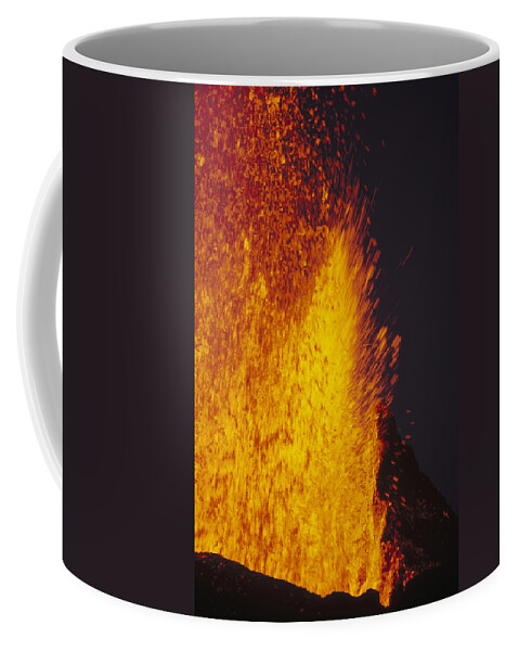 Feb0514 Coffee Mug featuring the photograph Lava Fountains Galapagos Islands by Tui De Roy
