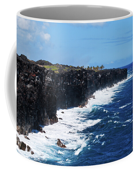 Cliff Coffee Mug featuring the photograph Lava Shore by Christi Kraft