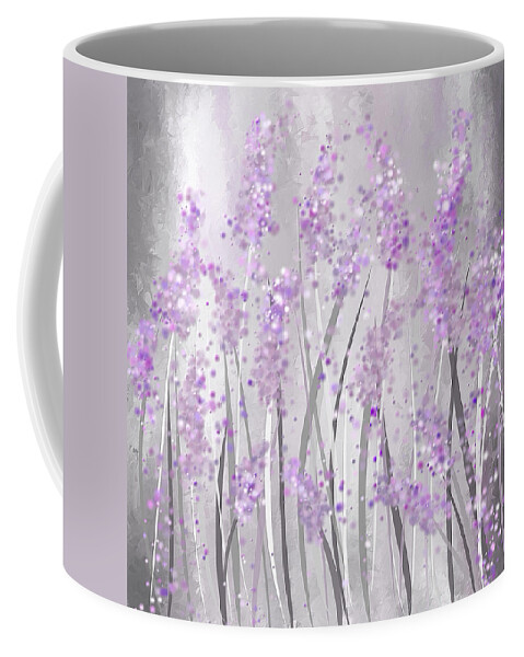 Lavender Coffee Mug featuring the painting Lavender Art by Lourry Legarde