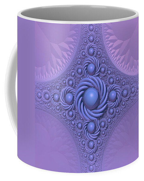 Fractal Coffee Mug featuring the digital art Lavender Beauty by Lyle Hatch