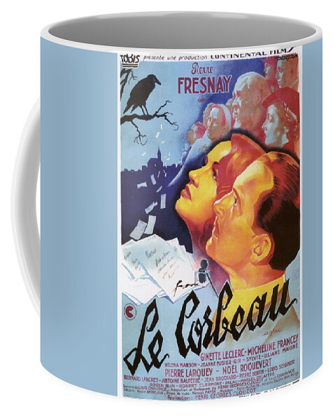 Movie Poster Coffee Mug featuring the photograph Le Corbeau - 1943 by Georgia Clare