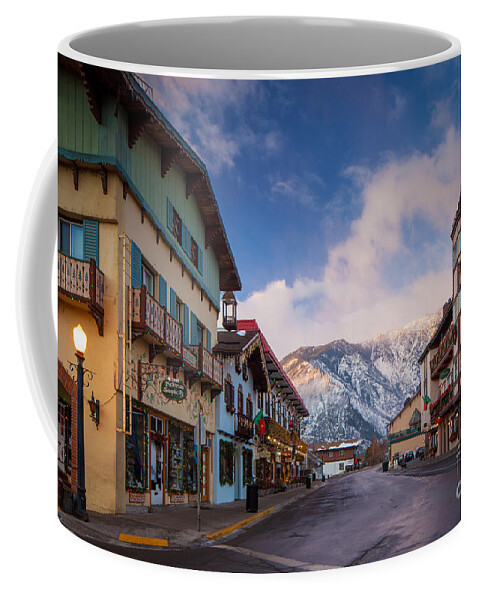 America Coffee Mug featuring the photograph Leavenworth Winter Street by Inge Johnsson