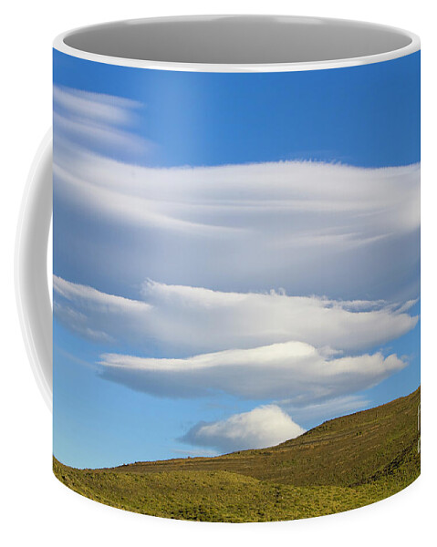 00346037 Coffee Mug featuring the photograph Lenticular Clouds Over Torres Del Paine by Yva Momatiuk John Eastcott