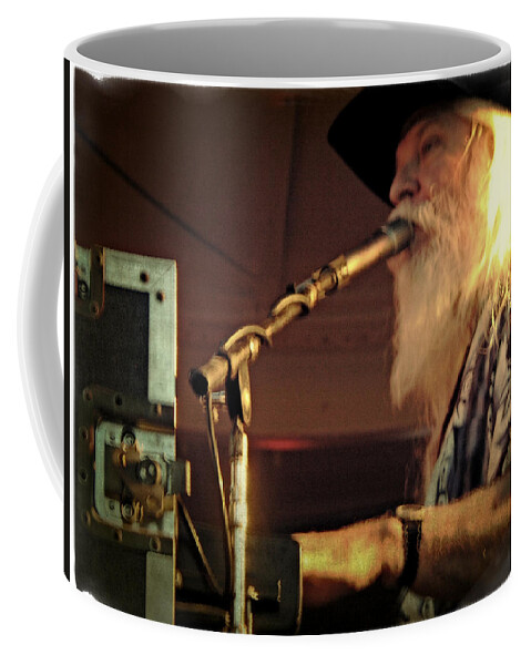 Rock Coffee Mug featuring the photograph Leon Russel Live by Mike Martin