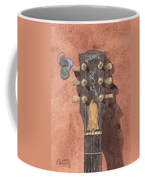 Gibson Coffee Mug featuring the painting Les Paul by Ken Powers