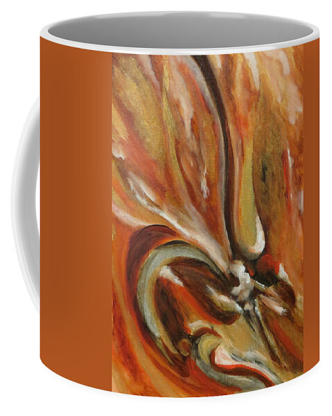 Abstract Coffee Mug featuring the painting Let It Go by Soraya Silvestri