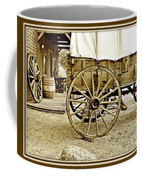 Wagon Coffee Mug featuring the photograph Let the old Times roll by Barbara Zahno