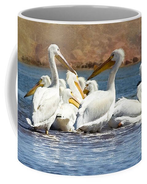 Pelican Coffee Mug featuring the photograph Lets Blow This Joint by Betty LaRue