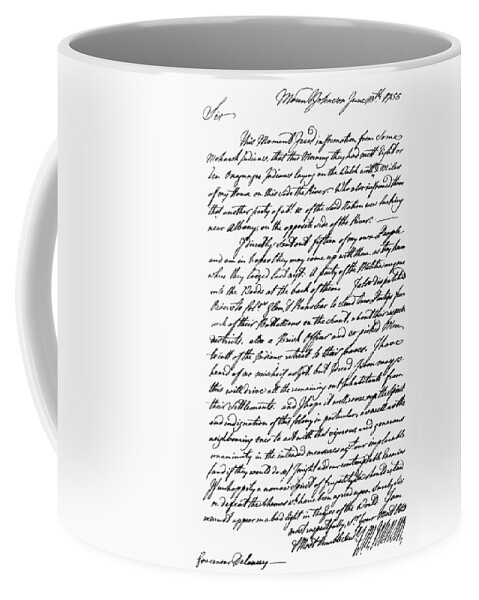 1755 Coffee Mug featuring the painting Letter Indian Affairs, 1755 by Granger