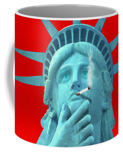 Pop Art Coffee Mug featuring the photograph Liberated Lady - Special by Mike McGlothlen