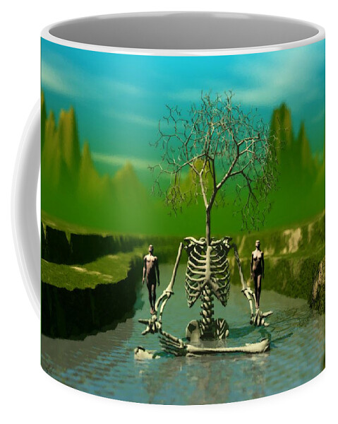 Life Coffee Mug featuring the digital art Life Death and The River of Time by John Alexander