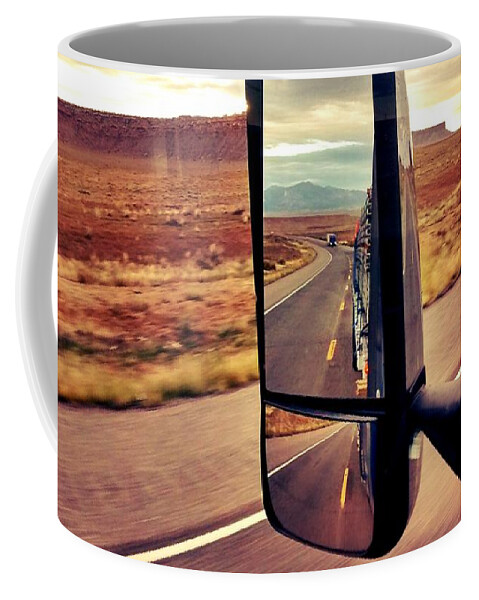 Transportation Coffee Mug featuring the photograph Life in my rearview mirror by Bill Hamilton