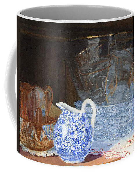 Glass Coffee Mug featuring the painting Life is a Carnival Glass by Lynne Reichhart