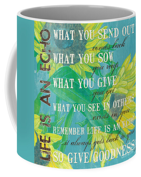 Floral Coffee Mug featuring the painting Life is an Echo by Debbie DeWitt