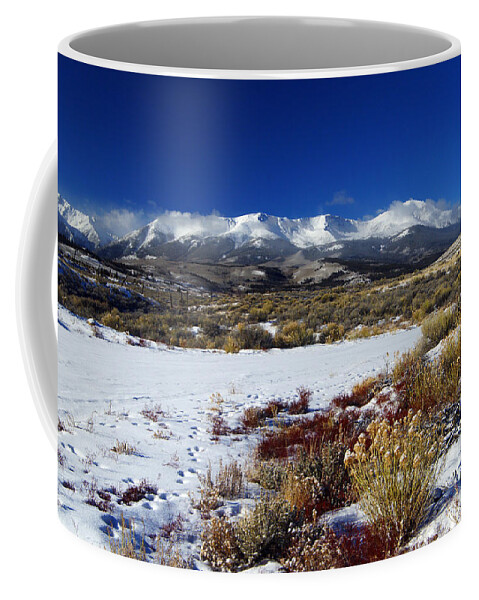 13ers Coffee Mug featuring the photograph Light Dusting by Jeremy Rhoades