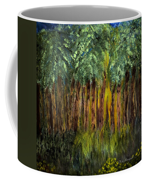 Forest Coffee Mug featuring the painting Light in the Forest by Dick Bourgault