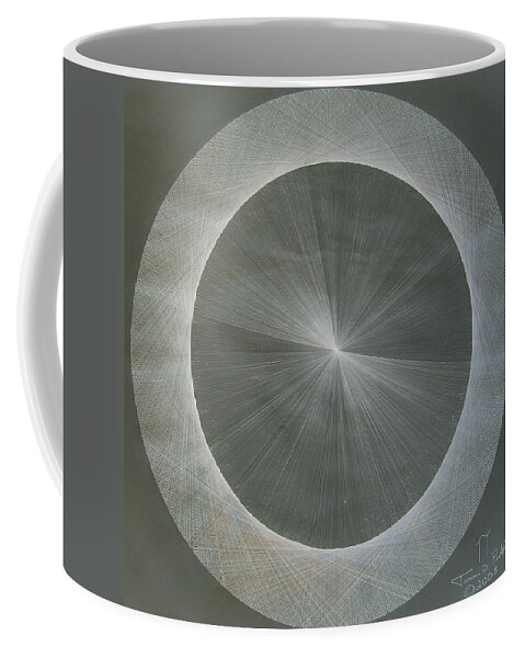 Light Coffee Mug featuring the drawing Light is Pi The shape of Pi by Jason Padgett