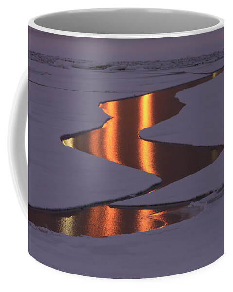 Abstract Coffee Mug featuring the photograph Light reflections and ice floes by Ulrich Kunst And Bettina Scheidulin