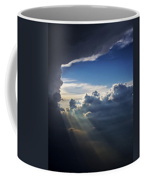 Light Shafts From Thunderstorm Coffee Mug featuring the photograph Light Shafts from Thunderstorm II by Greg Reed