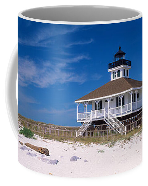 Photography Coffee Mug featuring the photograph Lighthouse On The Beach, Port Boca by Panoramic Images