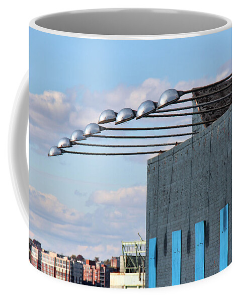 Building Coffee Mug featuring the photograph Lights Above by Rory Siegel