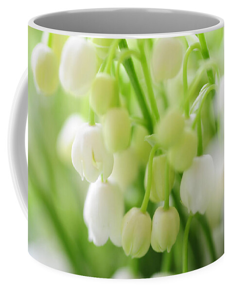 Lily Of The Valley Coffee Mug featuring the photograph Lilies of the Valley. Macro by Jenny Rainbow