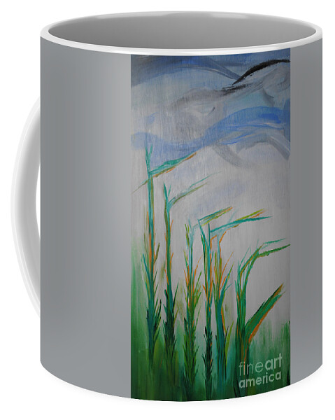 Abstract Coffee Mug featuring the painting Lillies of the Creek by George D Gordon III