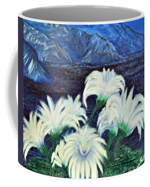 Flowers Coffee Mug featuring the painting Lillies by Suzanne Surber