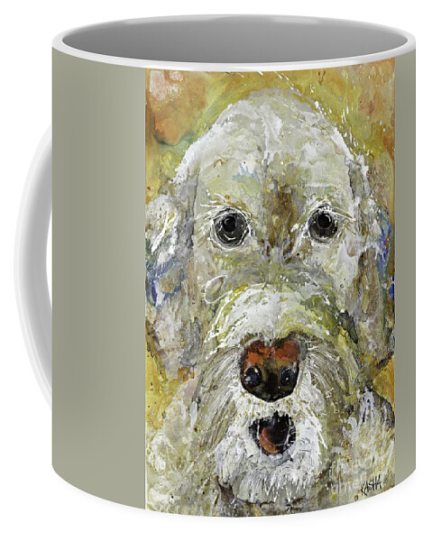 Labradoodle Coffee Mug featuring the painting Lily by Kasha Ritter