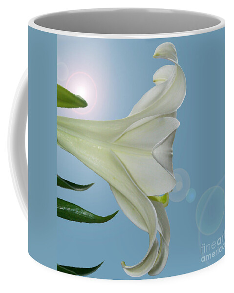 Lily Coffee Mug featuring the photograph Lily Light by Karen Adams