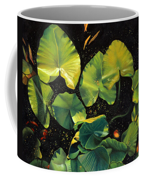 Lily Pad Coffee Mug featuring the painting Lily Pad 19 by Thu Nguyen