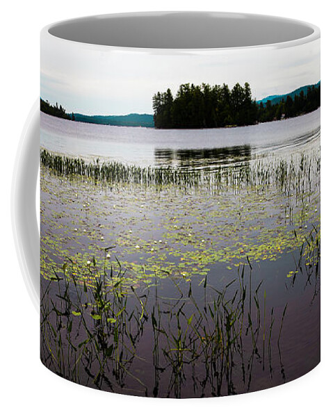 Lily Pads On Raquette Lake Coffee Mug featuring the photograph Lily Pads on Raquette Lake by David Patterson