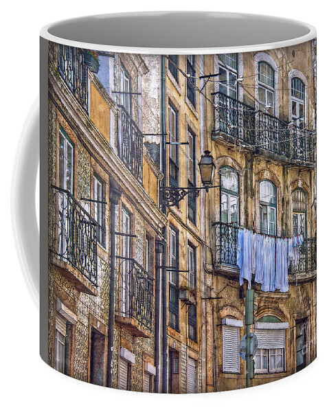 Lissabon Coffee Mug featuring the photograph Lisbon Street Face by Hanny Heim