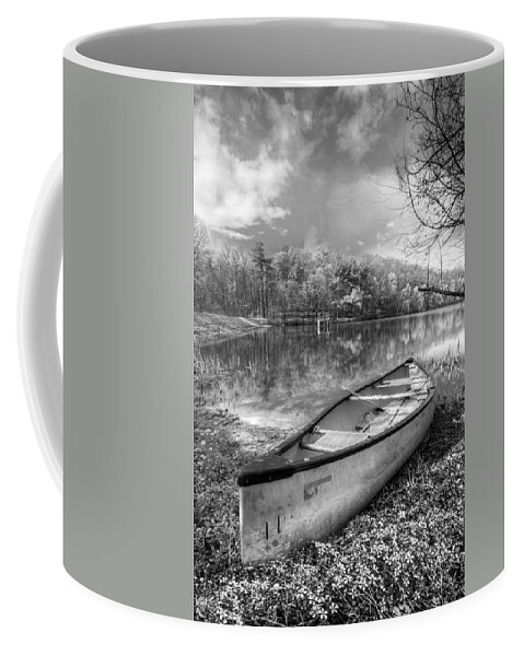 Appalachia Coffee Mug featuring the photograph Little Bit of Heaven Black and White by Debra and Dave Vanderlaan