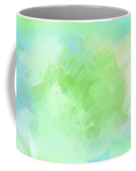Abstract Coffee Mug featuring the digital art Little Frog In A Big Pond by Andee Design