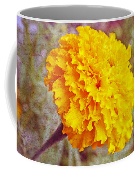 Nature Coffee Mug featuring the photograph Little Golden Marigold by Kay Novy