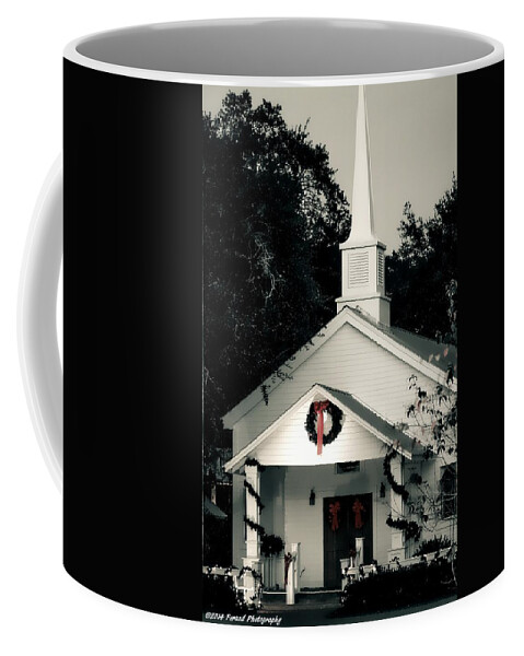 Church Coffee Mug featuring the photograph Little White Church 2 by Debra Forand