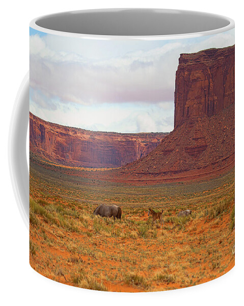 Red Soil Coffee Mug featuring the photograph Living Beneath the Butte by Jim Garrison