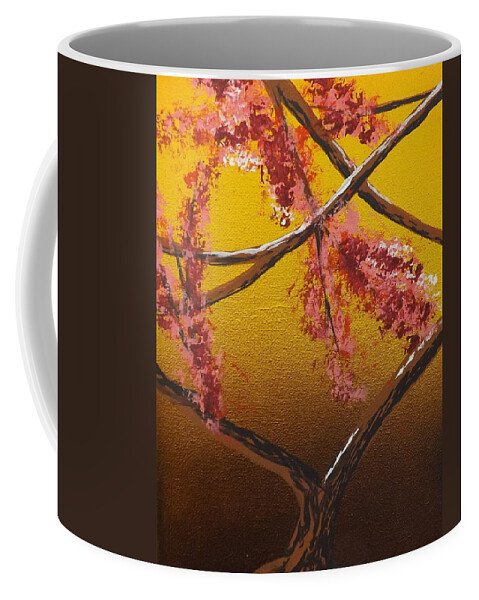  Living Loving Tree Coffee Mug featuring the painting Living Loving Tree bottom center by Darren Robinson