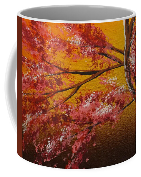  Living Loving Tree Coffee Mug featuring the painting Living Loving Tree bottom left by Darren Robinson