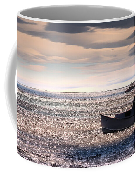 Seascape Coffee Mug featuring the photograph Lobster Boat by Bob Orsillo
