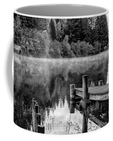 Loch Ard Coffee Mug featuring the photograph Loch Ard Boathouse by Nigel R Bell