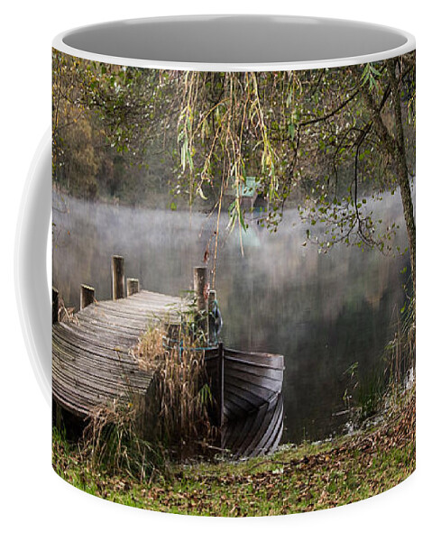Loch Ard Coffee Mug featuring the photograph Loch Ard Jetty by Nigel R Bell