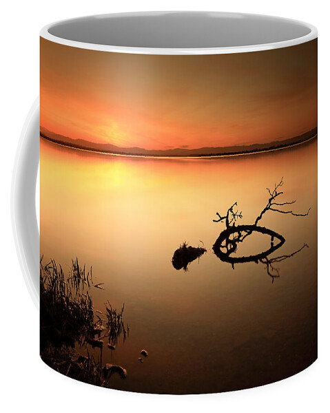 Sunset Coffee Mug featuring the photograph Loch Leven Sunset by Grant Glendinning
